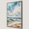 Tranquil Beach Scene Ocean Shore Canvas Print Nautical Art