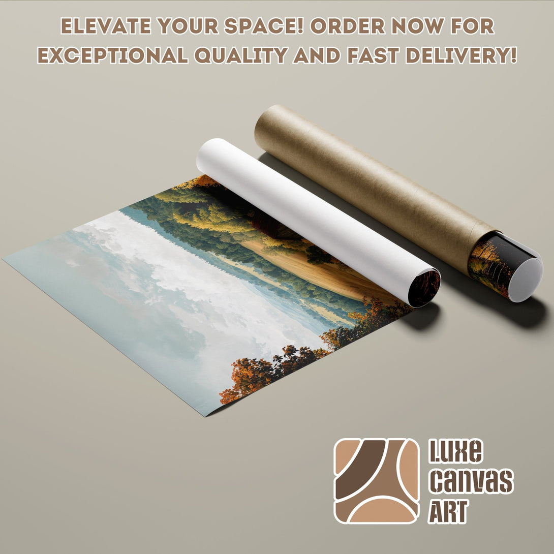 Poster Roll with landscape art, earthy tones and a modern style. Order your art today!