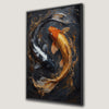 Tranquil Koi Fish Canvas Print in Zen Yin Yang Style