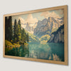 Tranquil Mountain Lake Art Poster for Nature Lovers