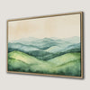 Tranquil Mountain Landscape Watercolor Canvas Print for Decor