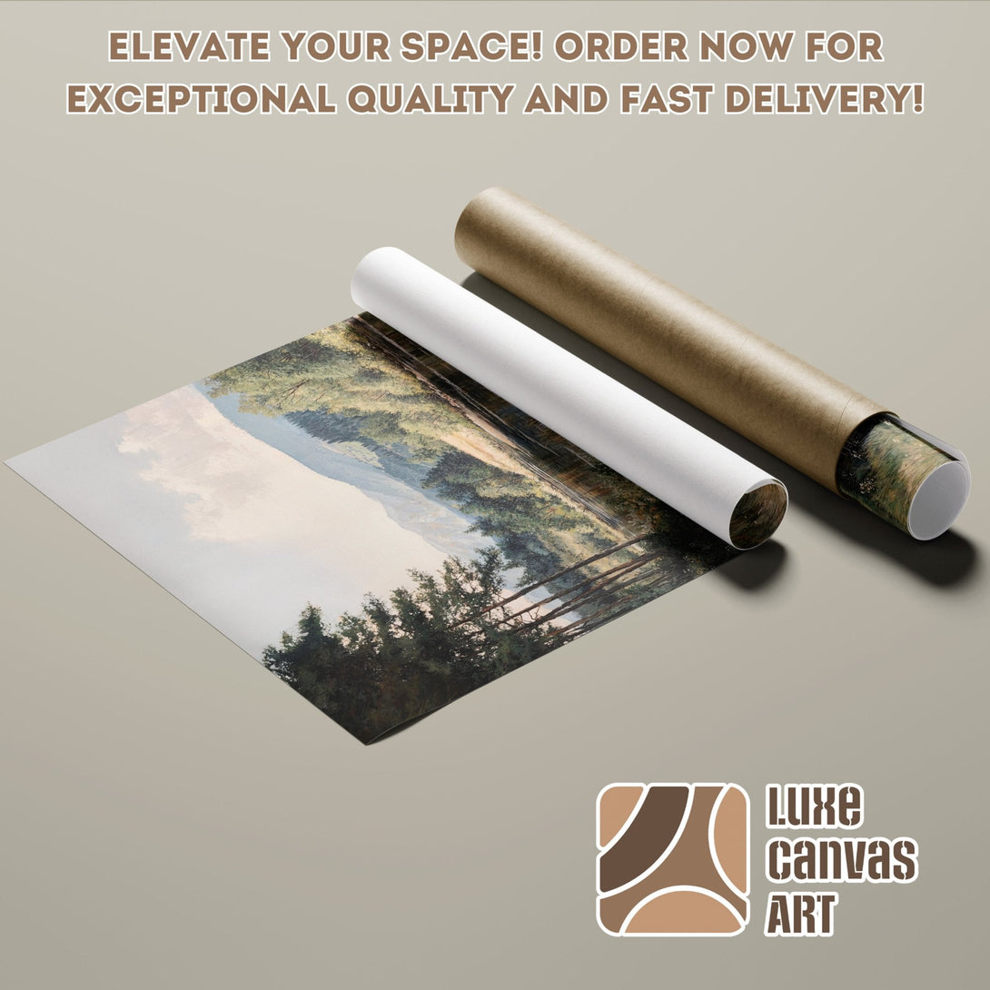 Poster Roll with landscape art, natural tones. Elevate your space with a stunning poster!