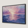 Tranquil Seascape Pink Ocean Wave Canvas Print Art