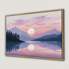 Tranquil Sunset Lake Reflection Canvas Print Art
