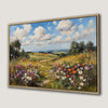 Tranquil Wildflower Landscape Canvas Print for Country Decor