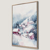 Tranquil Winter Village Canvas Print Framed Christmas Decor