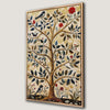 Tree of Life Framed Canvas Print with Colorful Birds