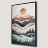 Trendy Boho Watercolor Mountains Canvas Print for Decor