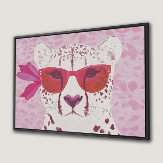 Trendy Cheetah in Sunglasses Canvas Print for Stylish Decor