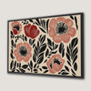 Trendy Minimalist Floral Framed Canvas Print Wall Art