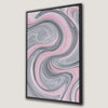 Trendy Pink and Gray Swirl Canvas Print in Fluid Style