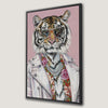 Trendy Tiger with Glasses Fashionable Canvas Print Decor