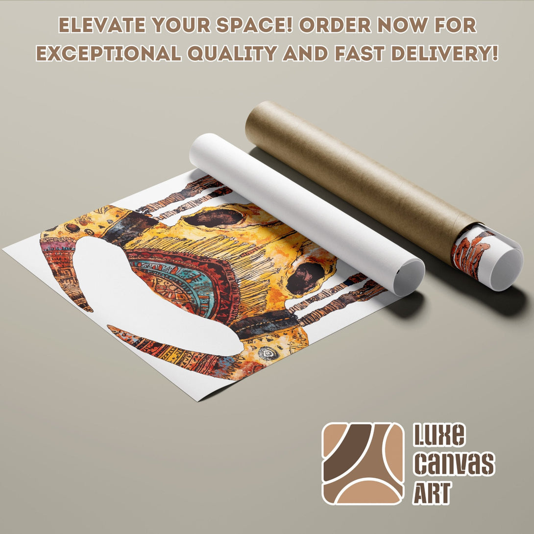 Poster Roll featuring an abstract art design in warm, earthy tones. Elevate your space with this unique art piece!