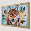 Tribal Wolf Art Poster - Enhance Your Space with Wildlife Imagery