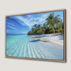 Tropical Beach Palm Trees Ocean Landscape Canvas Print