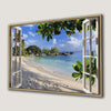 Tropical Beach View Canvas Print Scenic Coastal Wall Art