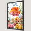 Tropical Fish and Coral Reef Art Poster - Coastal Decor