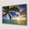 Tropical Island Sunrise Overwater Canvas Print Nature Decor