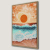 Tropical Ocean Beach Sunset Canvas Print - Framed Art