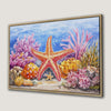 Tropical Ocean Vibes Canvas Print with Starfish and Coral Art