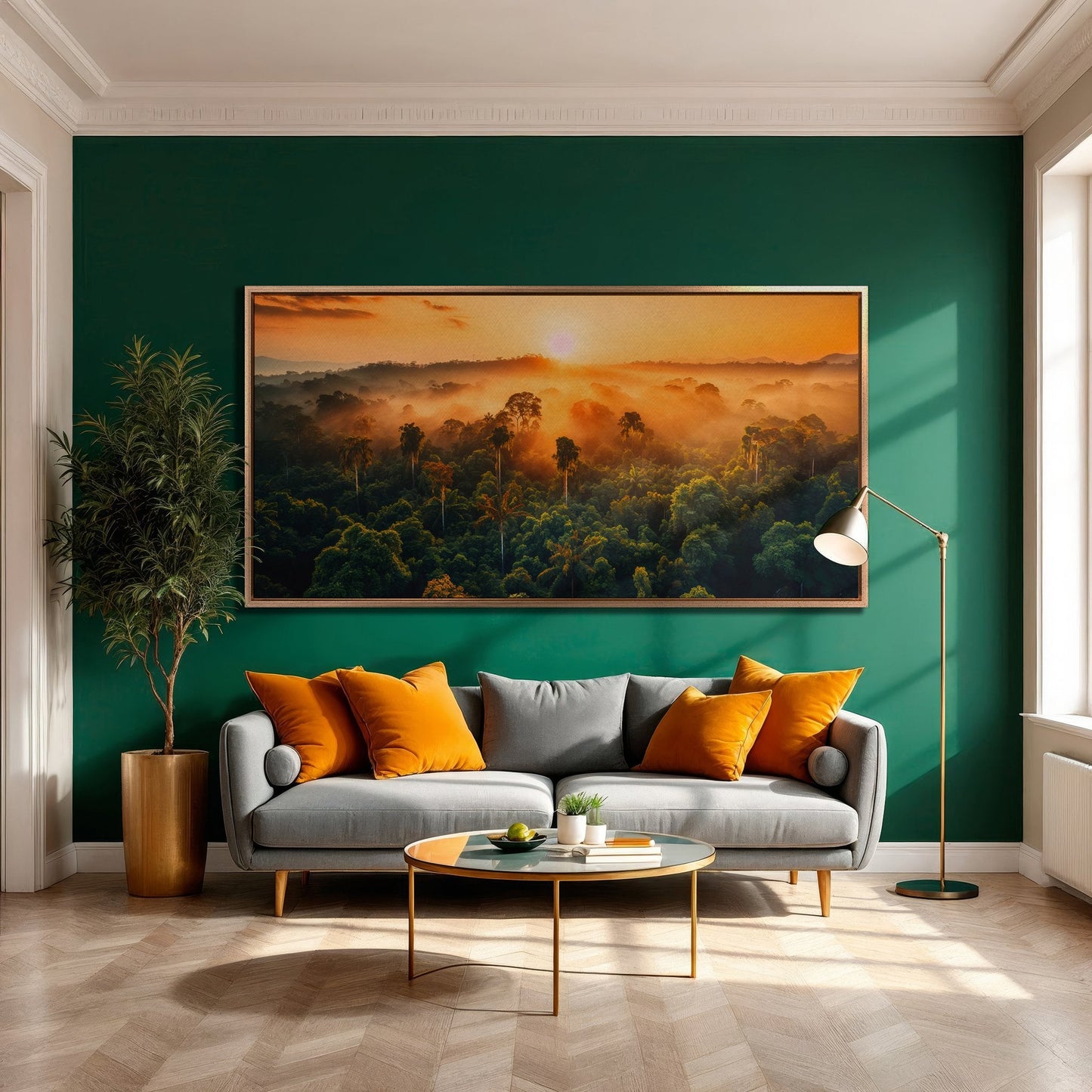 Tropical Rainforest Sunset Canvas Print Wall Art