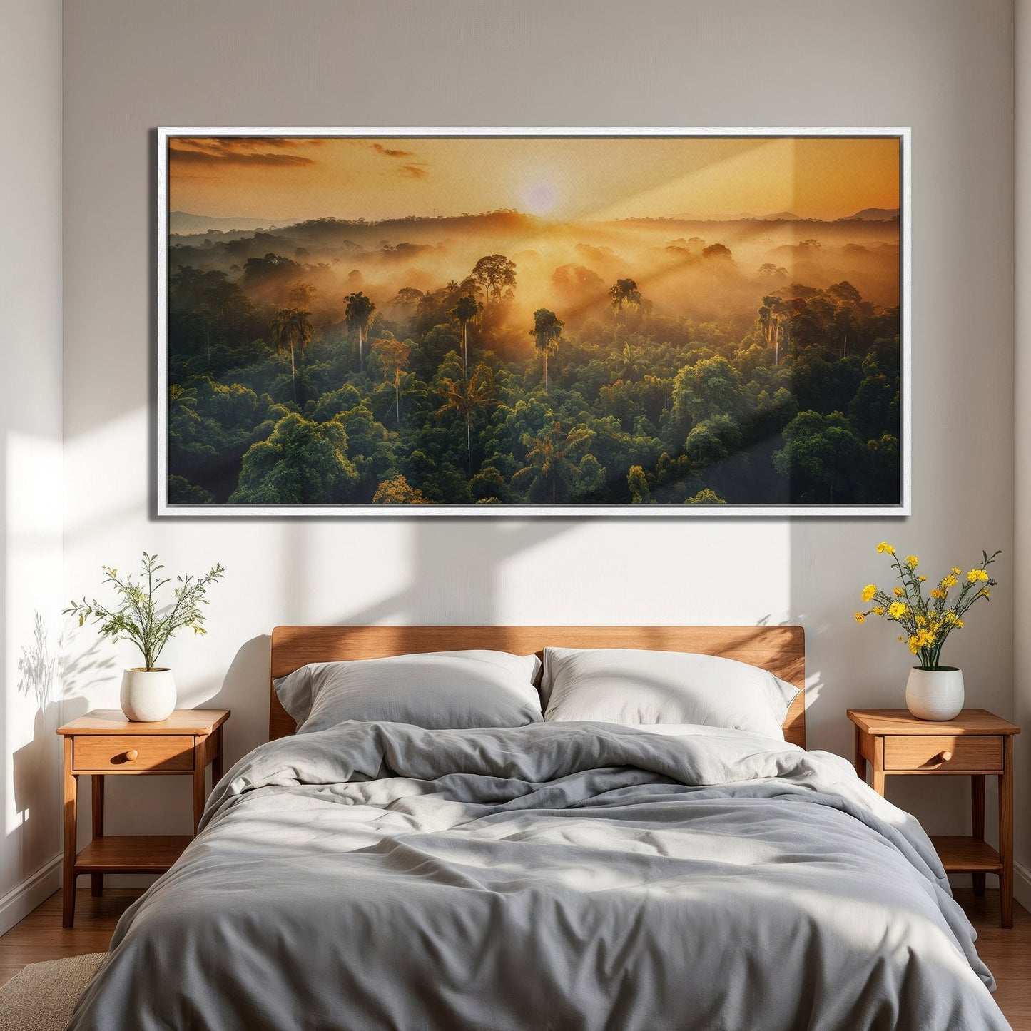 Tropical Rainforest Sunset Canvas Print Wall Art