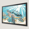 Tropical Sea Turtle Art Poster - Coastal Marine Decor