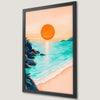Tropical Sunset Art Poster - Coastal Beach Scene Decor