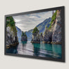Turquoise Water and Rock Spires Art Poster for Your Home