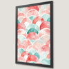Turquoise Wave Art Poster - Boho Coastal Decor