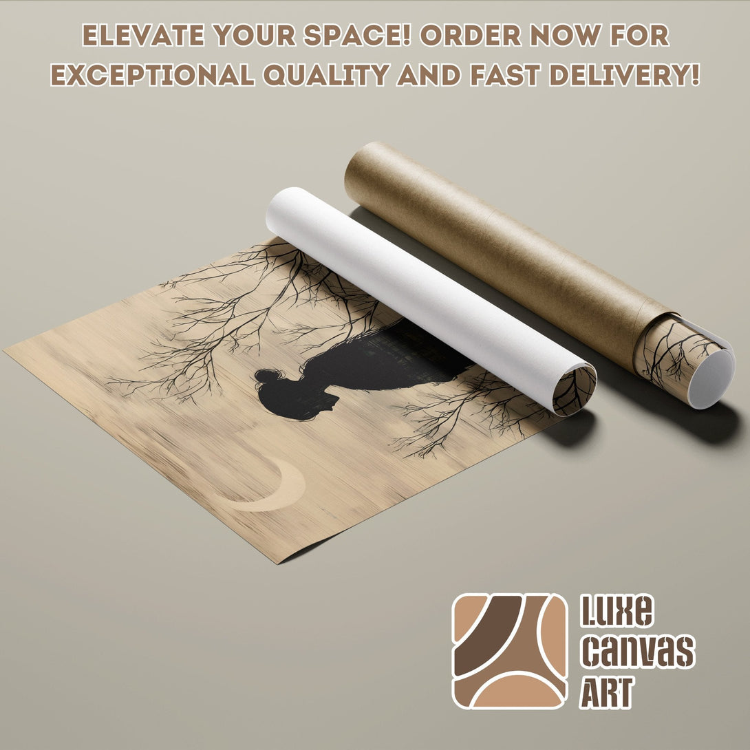 Poster Roll featuring silhouette art in neutral tones. Elevate your space with this stylish wall art. Order now!