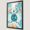Underwater Sea Turtle Art Poster for Coastal Decor