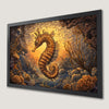 Underwater Seahorse Adventure Art Poster for Coastal Decor