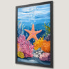Underwater Starfish Dreamscape Art Poster for Coastal Decor