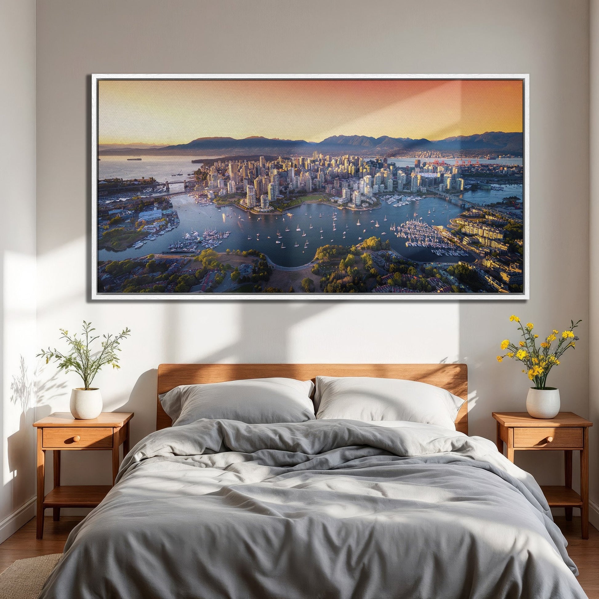 Vancouver Skyline at Sunset Canvas Print