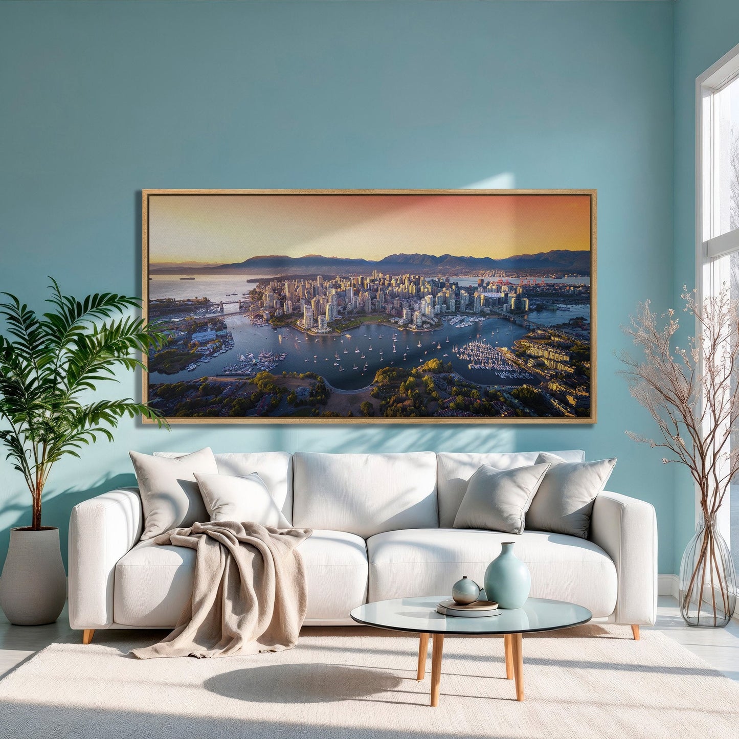 Vancouver Skyline at Sunset Canvas Print