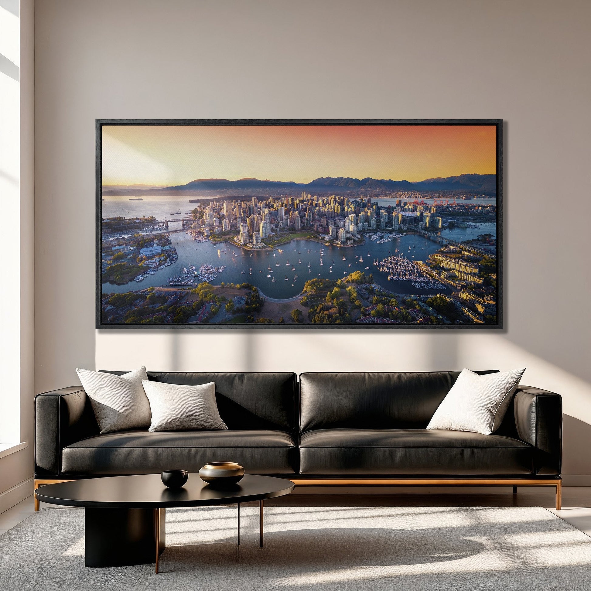 Vancouver Skyline at Sunset Canvas Print