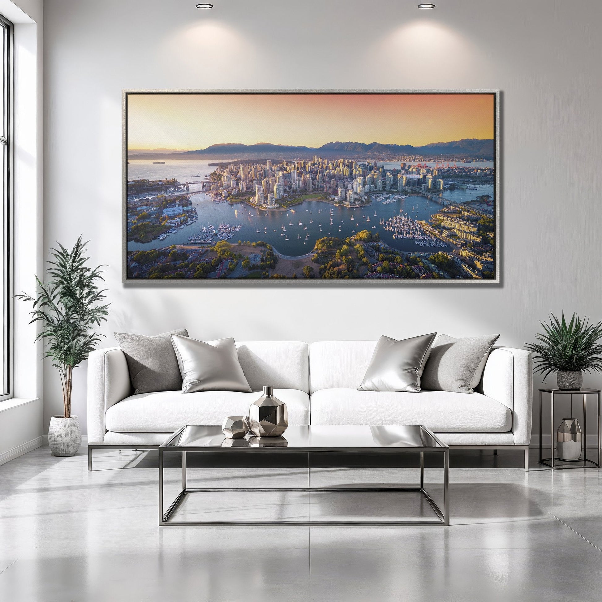 Vancouver Skyline at Sunset Canvas Print
