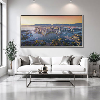 Vancouver Skyline at Sunset Canvas Print