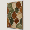Vertical Wavy Lines Canvas Print in Beige, Olive, and Browns