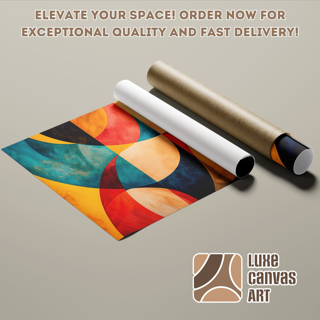 Abstract art Poster Roll in vibrant colors. Elevate your space with exceptional quality art!