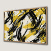Vibrant Abstract Expression Canvas Print with Yellow and Black