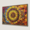 Vibrant Abstract Sun Canvas Print Boho Chic Decor