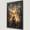 Vibrant Antler Deer Art Poster - Mysterious Wildlife Decor