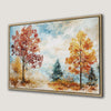 Vibrant Autumn Landscape Scenery Framed Canvas Print Art