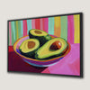 Vibrant Avocado Art Canvas Print for Colorful Kitchens