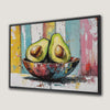 Vibrant Avocado Art Colorful Canvas Print for Kitchens