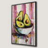 Vibrant Avocado Art Framed Canvas Print for Kitchen