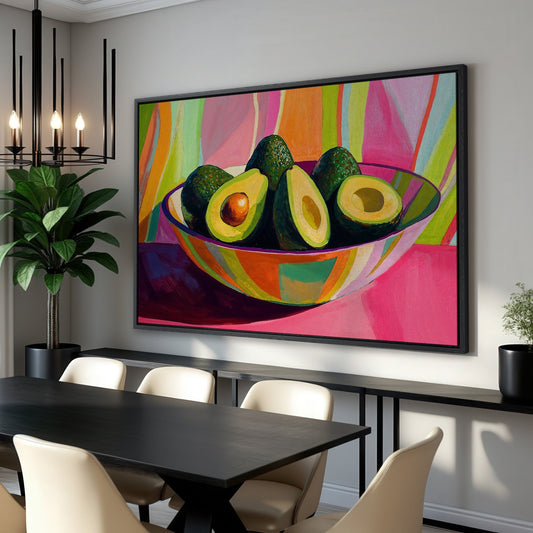 Vibrant Avocado Decor Canvas Print for the Modern Kitchen