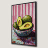 Vibrant Avocado Painting Framed Canvas Print Art